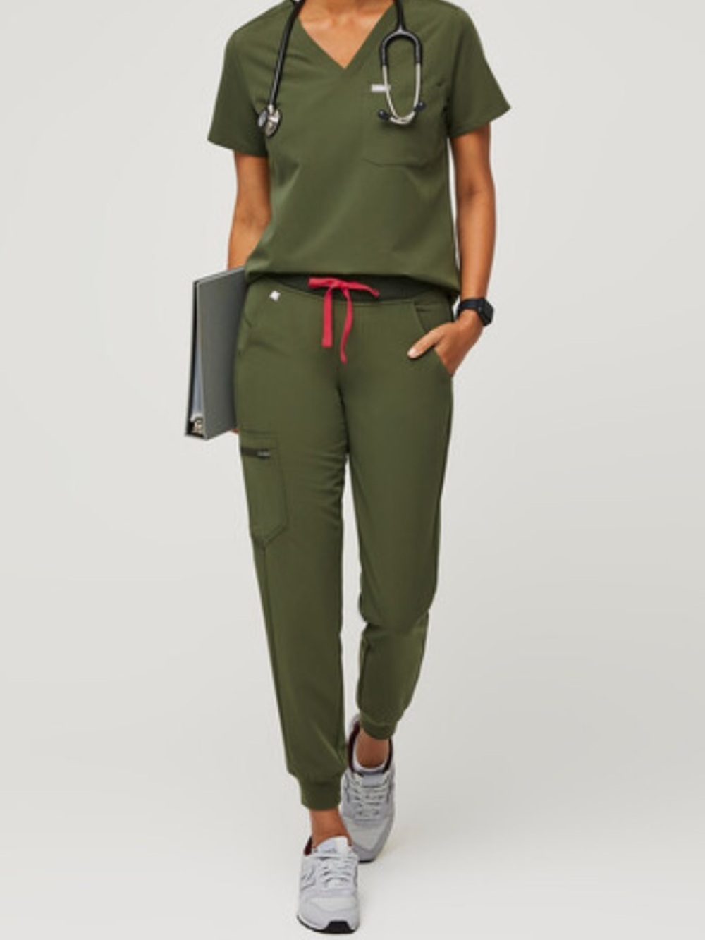 FIGS Olive Green Scrub Set